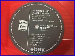 THE BEATLES Japan Mono Import Red Vinyl SGT PEPPERS Japanese OBI Audiophile Rare