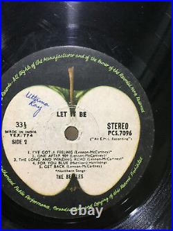 THE BEATLES LET IT BE RARE LP record vinyl INDIA INDIAN G