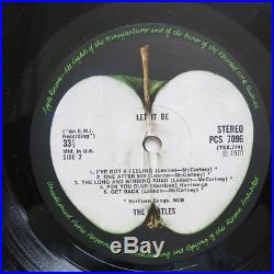 THE BEATLES Let It Be UK vinyl LP 3U/3U Apple PCS 7096 1970 Ex/Mint