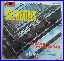 THE BEATLES Please Please Me UK BLACK/YELLOW MONO VINYL LP PMC 1202 -1N/-1N