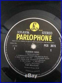 THE BEATLES RUBBER SOUL FIRST 2-2 Pressing ORIGINAL VINYL LP STEREO 1965