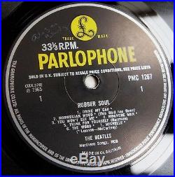 THE BEATLES RUBBER SOUL LP MONO VINYL Rare 1965 UK 1st Press 1/1 Loud Cut Album