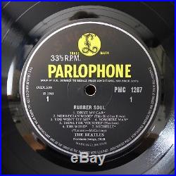THE BEATLES Rubber Soul UK ORIGINAL MONO 1965 Parlophone LP EX/EX Vinyl ALBUM