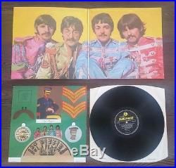 THE BEATLES Sgt Pepper UK Mono -1/-1 SUPERB AUDIO EX/EX Vinyl LP Worldwide Ship