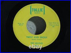 THE BEATLES TWIST AND SHOUT/THERE'S A PLACE TOLLIE 9001 with RARE GREEN LETTERS
