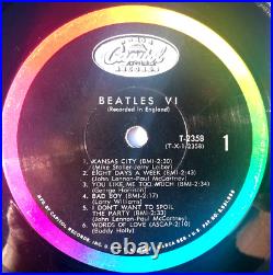 THE BEATLES VI 1st US Pressing 1965 CAPITOL T-2358 MONO Rainbow Label