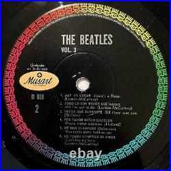 THE BEATLES Vol 3 LP Vinyl Album 1964 MEXICO MUSART Titles in Spanish UNIQUE P/S