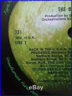 THE BEATLES White Album UK 1968 1ST TOP LOADER # 0539675 STEREO VINYL LP. EXC