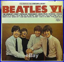 THE BEATLES vi LP VG+ ST-2358 Vinyl 1965 USA Stereo Capitol Rainbow Text Above