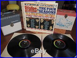 THE BEATLES vs THE FOUR SEASONS Mega Rare Vinyl Lp Set 1964 Original VJ Beauty