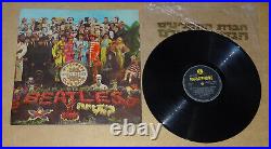 The BEATLES Sgt. Pepper's Vinyl LP RARE ISRAEL Orig. 1967 Yello/Black Parlophone