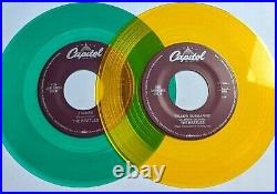 The BEATLES Six-Pack of Jukebox-Only PROMO 7 45's in a RAINBOW of COLOR vinyl