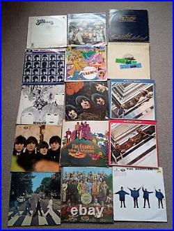 The Beatles 12 Vinyl 15 x LPs Records Job Lot Abbey Road, HELP, Revovle
