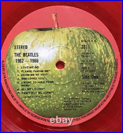 The Beatles 1962-1966 2-lp Apple Uk Red Vinyl 1978 Nr Mint Condition Pro Cleaned