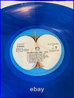 The Beatles 1967-1970 Blue Vinyl Germany Farbige Pressung Blau VG+ Import LP