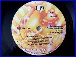 The Beatles A HARD DAY'S NIGHT 1977 Sunrise label NO STEREO RARE VG+/EX