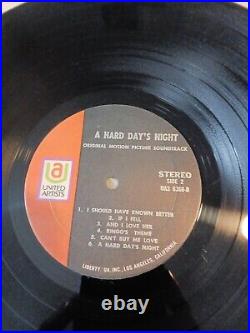 The Beatles A HARD DAY'S NIGHT STEREO UAS 6366 WEDGE LABEL MEGA RARE EX