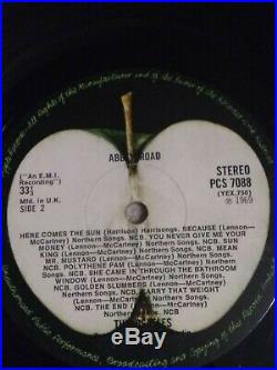 The Beatles Abbey Road, 1969, Vinyl LP, Misaligned apple, 1st Press, UK, VG+