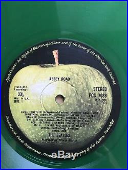 The Beatles Abbey Road Green Vinyl UK VGC YEX 49/50+Free Million Sellers 7 Disc