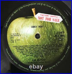 The Beatles Abbey Road Lp Apple Uk 1969 No Her Majesty Misaligned Factory Sample