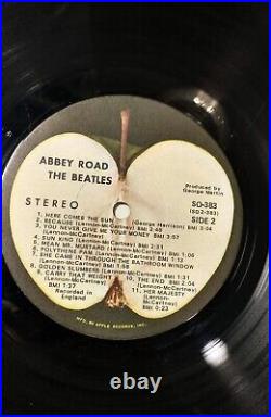 The Beatles Abbey Road US 1969 Apple SO-383 1st Press Version 2 Cover RARE VG