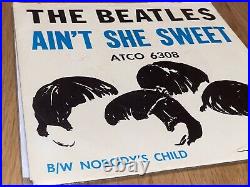 The Beatles Aint She Sweet Nobodys Child ATCO 6408 VG+ Vinyl 45rpm