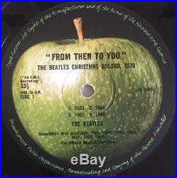 The Beatles From Then To You Lp Apple 1970 Uk Lyn 2153 Christmas Fan Club Vinyl