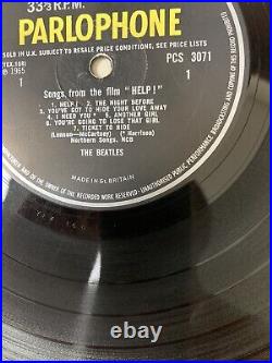 The Beatles Help Mint UK 1965 1st Press Stereo Vinyl LP YEX 168-1 Matrix