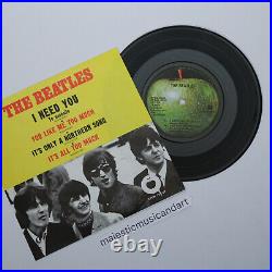 The Beatles I Need You Ep 7 Inch Vinyl 45 Apple Near Mint Very Rare