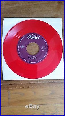 The Beatles LOVE ME DO/P. S. I LOVE YOU 1992 RED VINYL 45 MINT/NEW