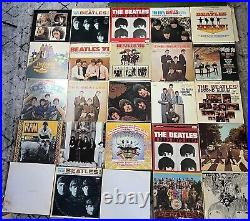 The Beatles Lot Of 25 Vinyl LP Records