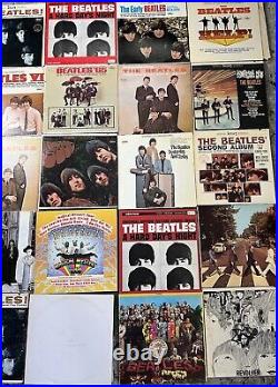 The Beatles Lot Of 25 Vinyl LP Records