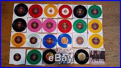 The Beatles Lot of 24 7 Colored Vinyl and Picture Sleeve 45s! Mint Condition