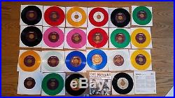 The Beatles Lot of 24 7 Colored Vinyl and Picture Sleeve 45s! Mint Condition