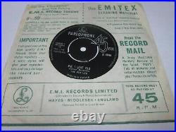 The Beatles Love Me Do UK Vinyl 45 Black Parlophone Label R4949 2nd Press VG+