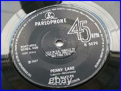 The Beatles Orig 1967 Uk 45 Strawberry Fields Forever Penny Lane