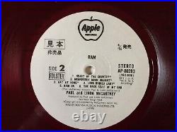 The Beatles Paul Mccartney RAM JAPAN PROMO ONLY RED WAX APPLE AP-80283 WithOBI