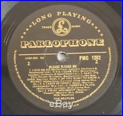 The Beatles Please Please Me Vinyl Lp 1st Uk Pressing Mono Pmc 1202 Blk/gold