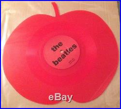 The Beatles Red 10 Vinyl Apple Shaped Coloured Vinyl Very Rare Interview