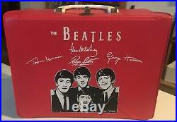 The Beatles Red Vinyl NEMS Air Flite Lunchbox SUPER RARE 1964 Vintage