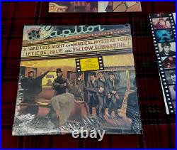 The Beatles Reel Music Original Yellow Colored Vinyl Promo Lp Rare Pin Ex Vg+