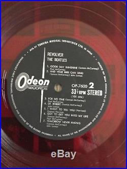 The Beatles Revolver Rare Original Japan 1966 Everclean Red Vinyl Lp