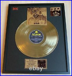 The Beatles Revolver Vinyl Gold Metallized Record Mounted In Frame