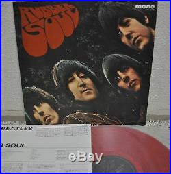 The Beatles Rubber Soul Japan Red Vinyl LP Mono Toshiba EAS-70135 Insert