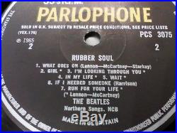 The Beatles Rubber Soul UK 1965 1st press Parlophone STEREO vinyl LP superb