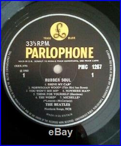 The Beatles Rubber Soul Vinyl 12 Scarce Loud Cut 1/1 Press PMC 1267 UK 1965