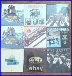 The Beatles SEALED Lot of 9 Vinyl Record Albums -As Is- Rare find New Unopened