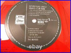 The Beatles SGT. PEPPERS JAPAN ORIGINAL 1982 UK CUTTING LIMITED MONO RED VINYL