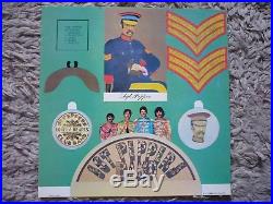 The Beatles Sgt Pepper's Vinyl UK 1967 Mono 1st Press 637-1 638-1 LP Fool Insert