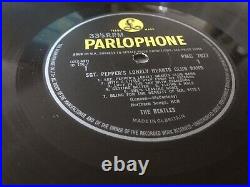 The Beatles Sgt Peppers LHCB First Press UK Mono Vinyl Lp Fool Inner -1/-1